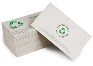 Sample Green Banana Paper business cards