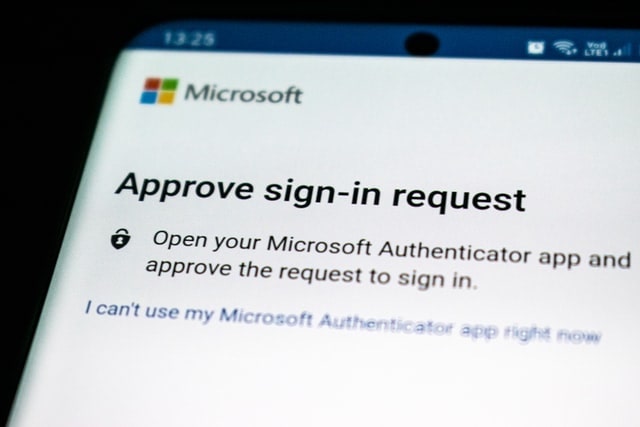 Screen displaying Microsoft Authenticator