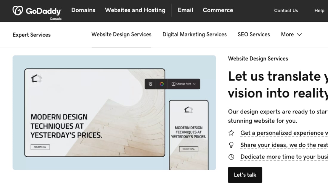 GoDaddy Website Design Services