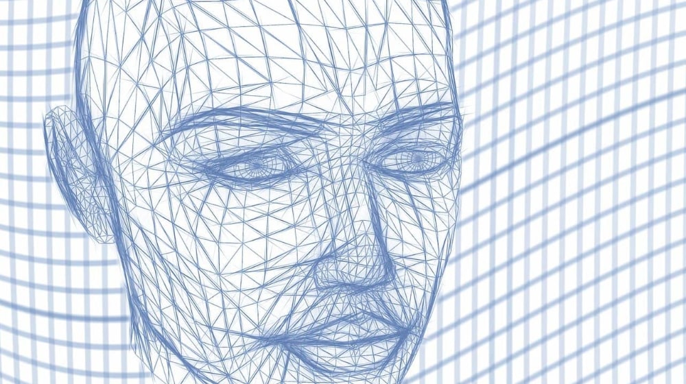 3D drawing of human head