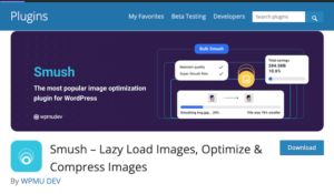 Smush plugin download page