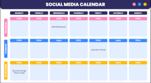 We Pik content calendar example