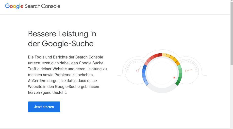 Die wichtigsten Tipps für die Arbeit mit der Google Search Console_startseite-google-search-console