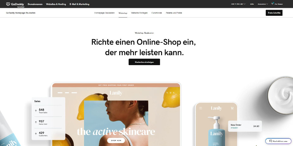 Abbildung: Programme zur Erstellung von Webseiten - Online-Shop-Builder