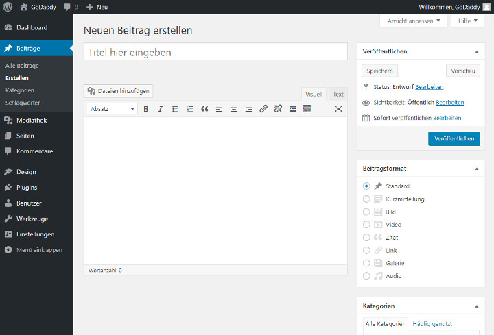 Abbildung 3 - WordPress-Neuen-Beitrag-erstellen