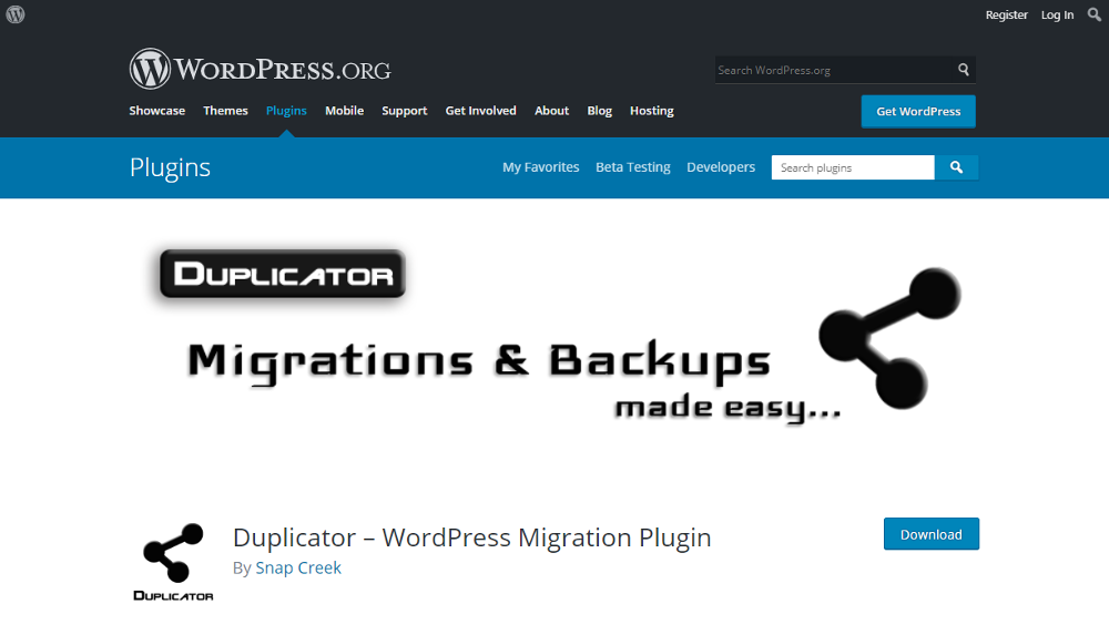 Abbildung - WordPress Plugin Duplicator