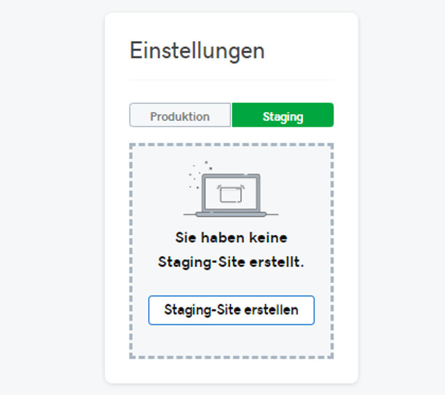 Abbildung - Staging Site erstellen mit Managed WordPress