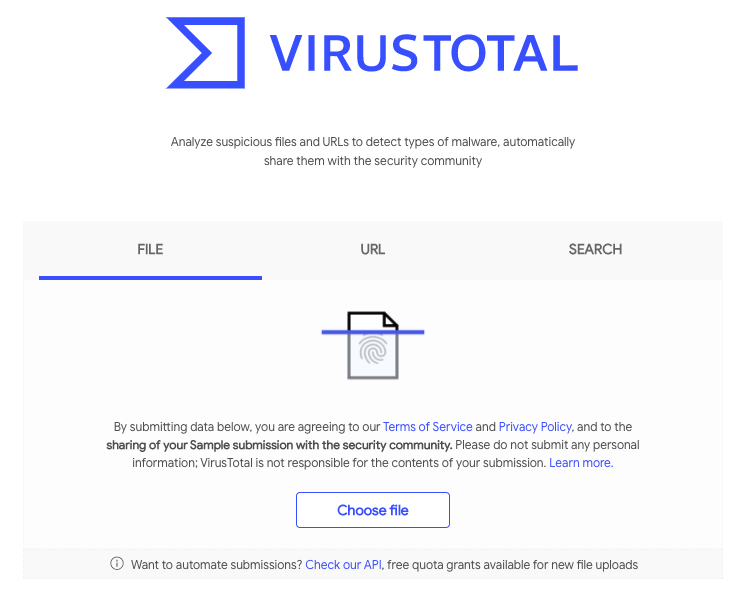 Virus löschen und die eigene Website schützen_VirusTotal