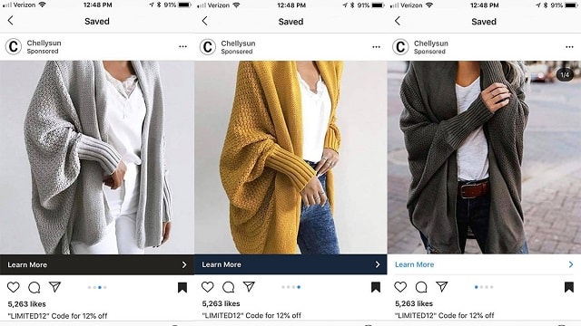 Wie du Instagram Advertising effizient nutzt Karussell Anzeigen