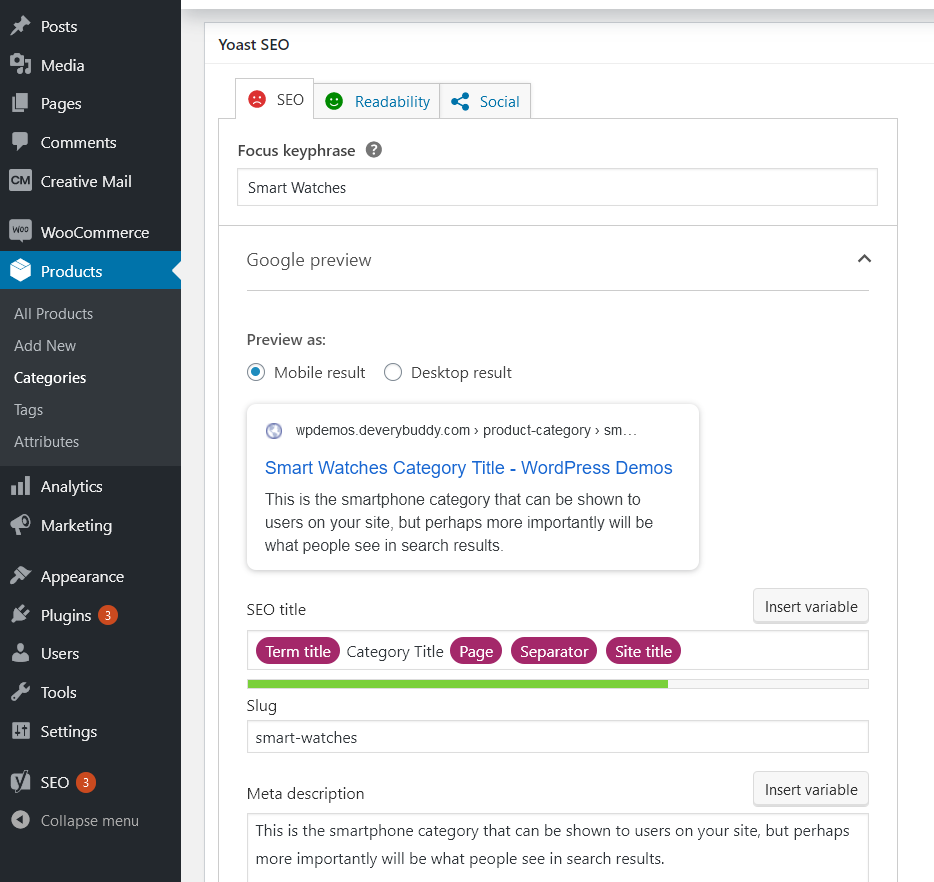 WooCommerce Yoast SEO