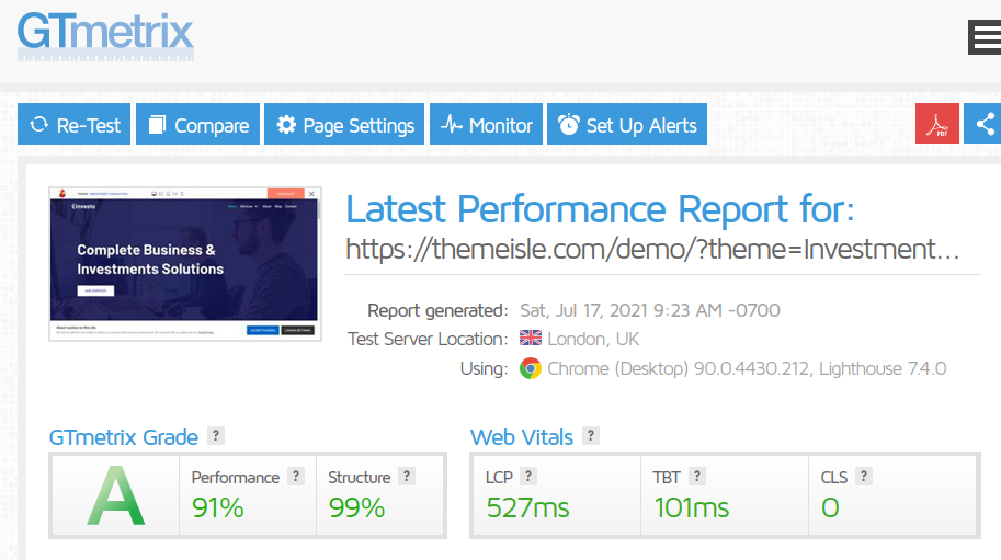 WordPress-Theme-GTmetrix-Neve