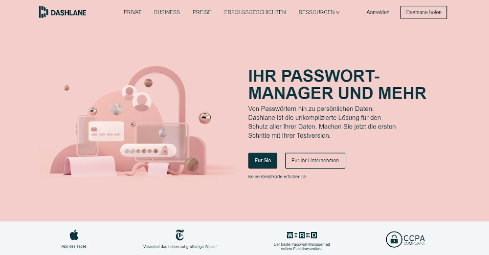 Abbildung - Password Manager Dashlane