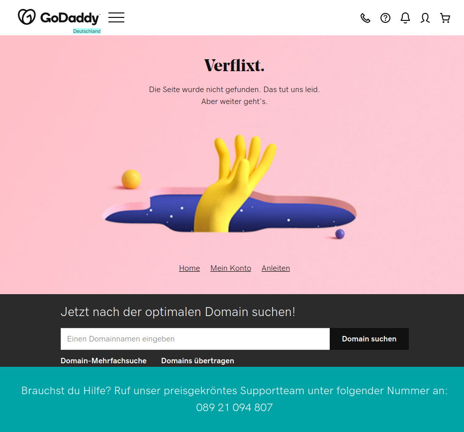 godaddy-404-fehlerseite