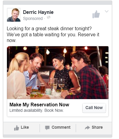 Restaurant Marketing Facebook Ad