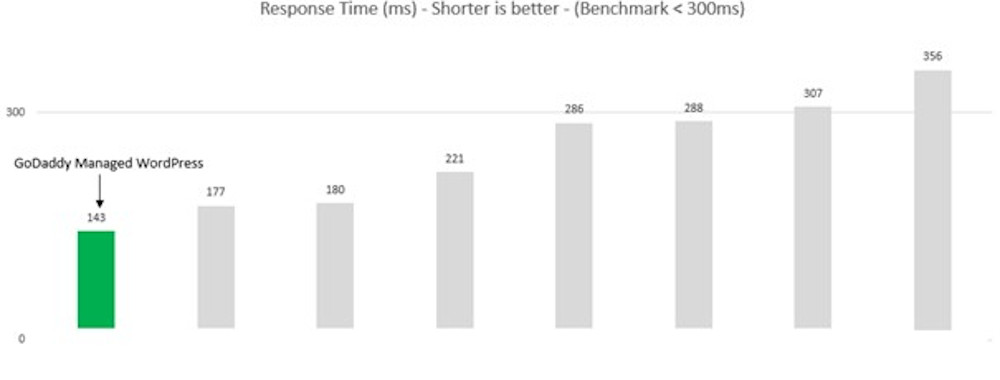 Abbilding: Resultate Website Speedtest - Managed WordPress Hosting für Nordamerika