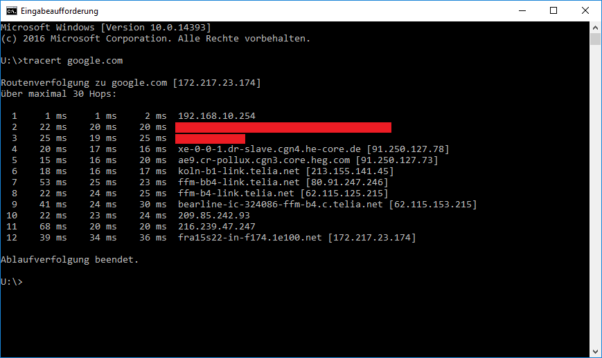 Wie ein Traceroute funktioniert eins