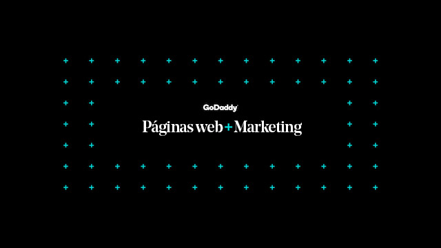 Logo de los planes de Páginas web + Marketing con fondo en negro