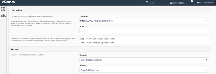 Establecer el dominio en WordPress