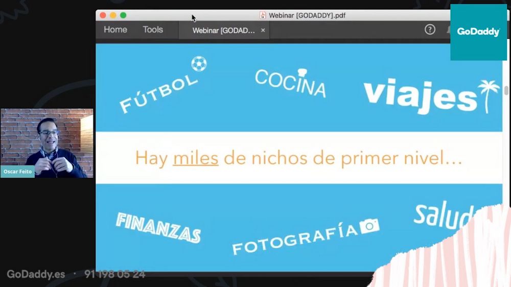 Imagen del webinar de Óscar Feito sobre nichos de mercado