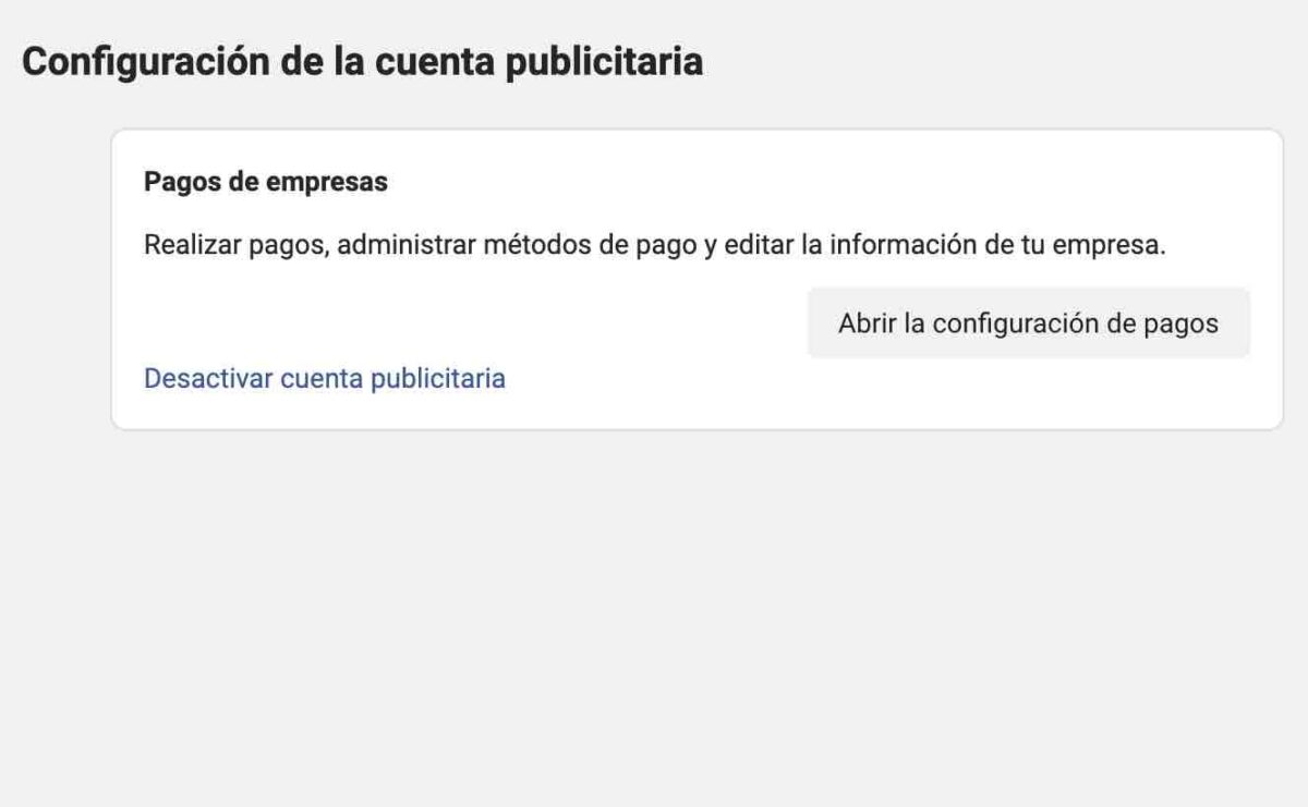 Configura tu cuenta de Facebook Ads Manager