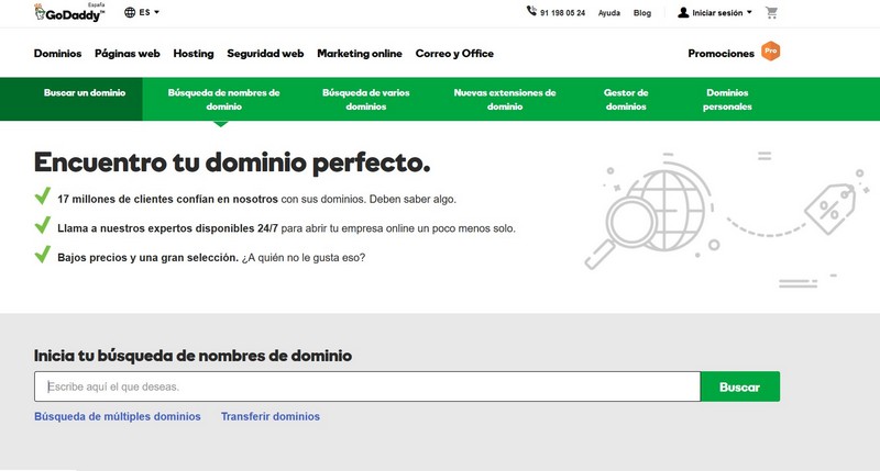 Cómo registrar un dominio en GoDaddy