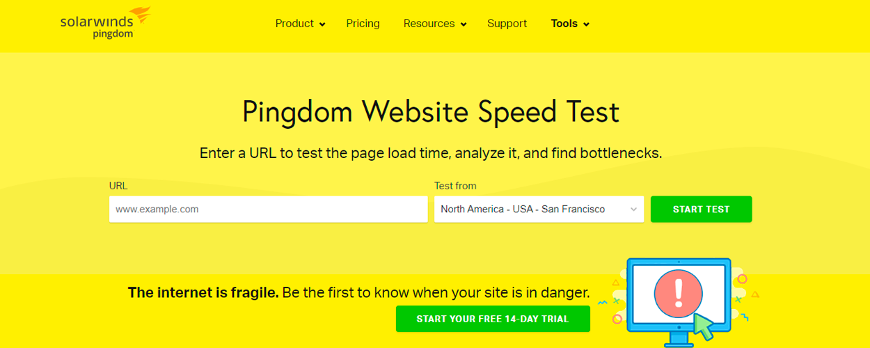 Pingdom Website Speed Test