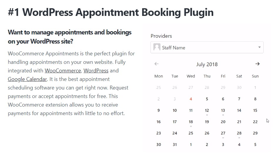 WooCommerce Appointments citas