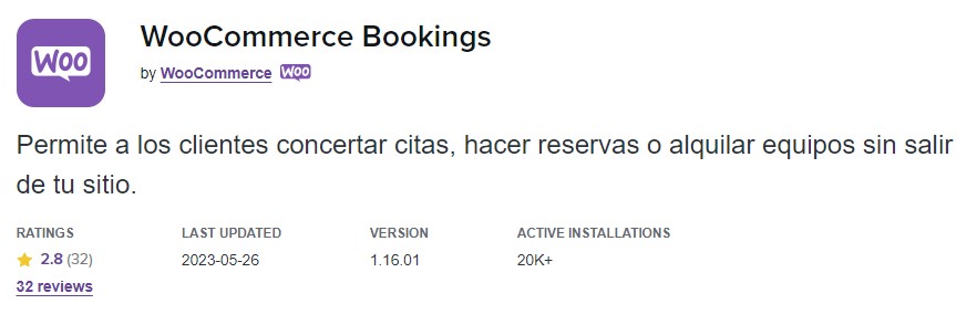 WooCommerce Bookings citas