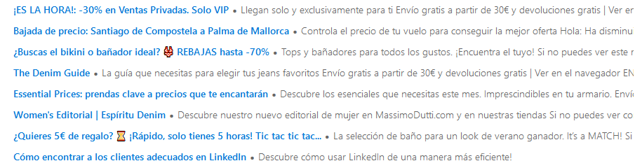 Ejemplo de asuntos de email para tu estrategia de email marketing