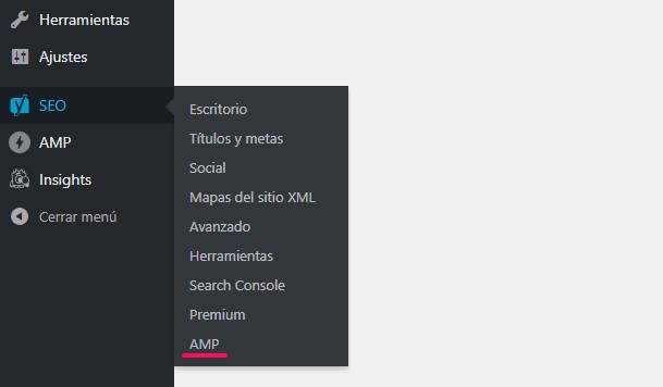 Configurar AMP en WordPress