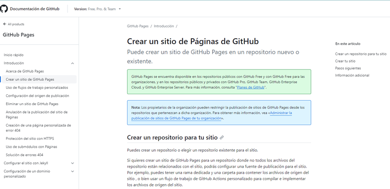 Cómo crear un sitio de GitHub Pages