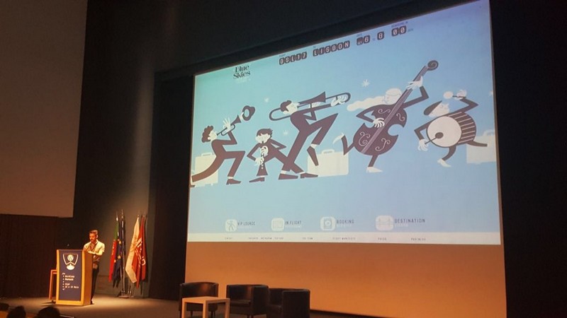 Imagen de la ponencia de Miguel Fonseca en la WordCamp Porto 2018