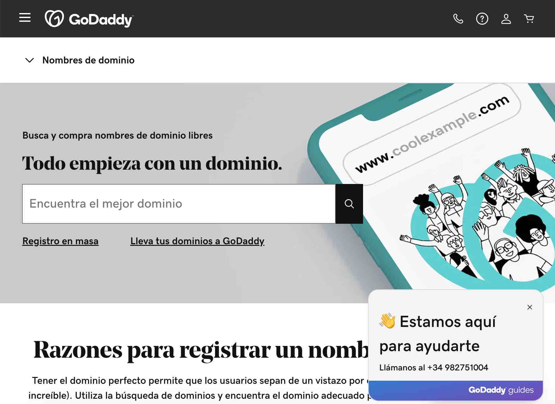 Dominios de GoDaddy