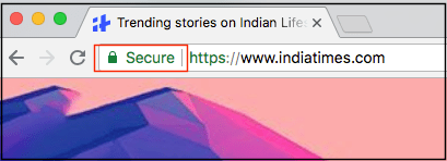 Closeup of Browser Bar Showing Google Not Secure Label