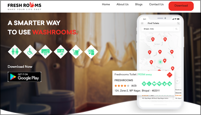 Startup award winner Freshrooms website home page