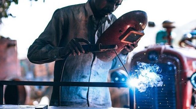 Government Business Loan Man Welding