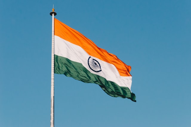 Indian Flag Waving in the Breeze