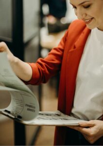 Retail Marketing Woman with Clipboard