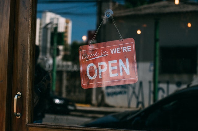 Shop Window with Open Sign