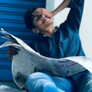 Startup Funding India Man Reading Newspaper