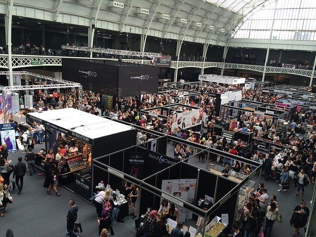 Trade Show Booths Seen from Above