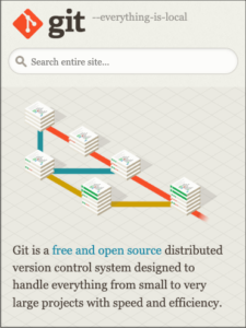 Git version control system website