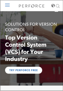 Perforce version control tool website