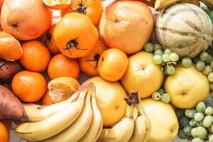 Colourful array of fruit