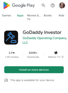 GoDaddy Investor app on Google Play