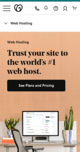 GoDaddy web hosting home page