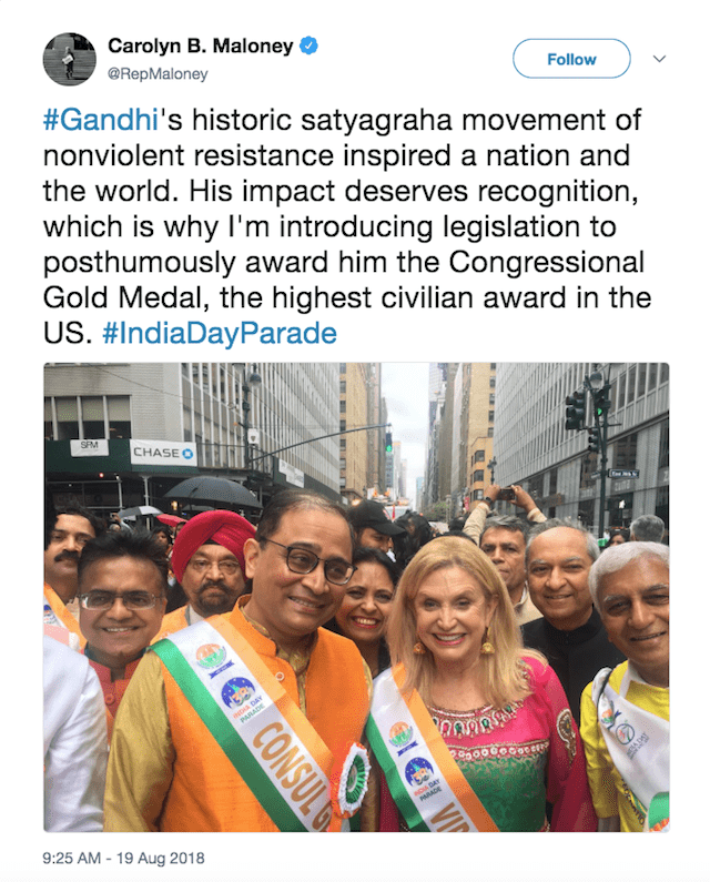 Mahatma Gandhi Jayanti New York Parade 2018