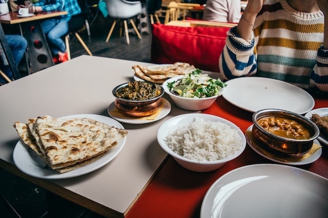 People eating at a restaurant