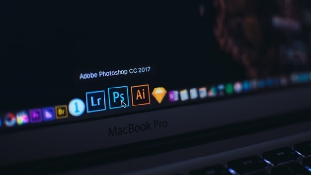 Photoshop icon in laptop menu bar