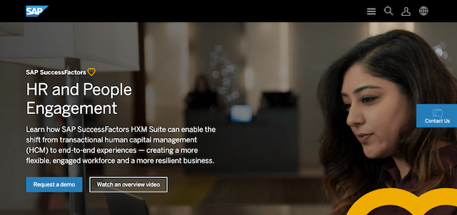 Screenshot of SAP SuccessFactors home page